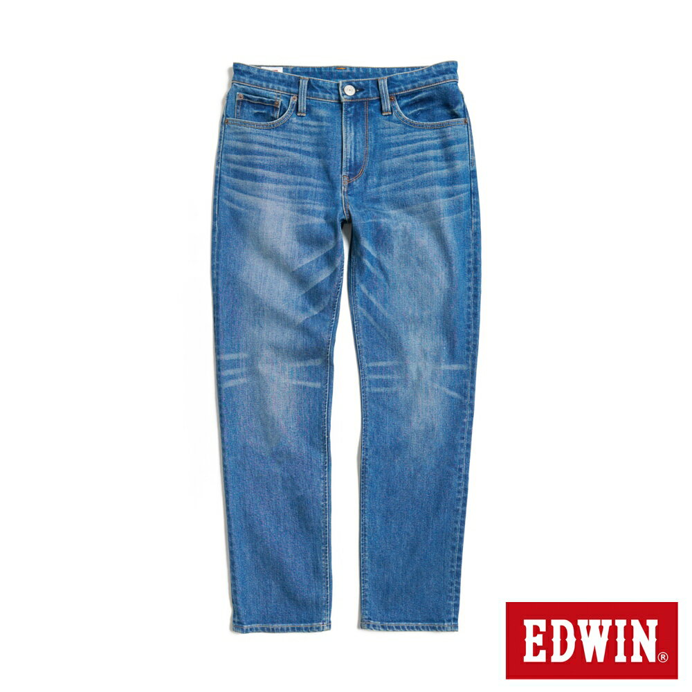 EDWIN 加大碼 RED LABEL 365 丹寧中直筒牛仔褲-男款 中古藍