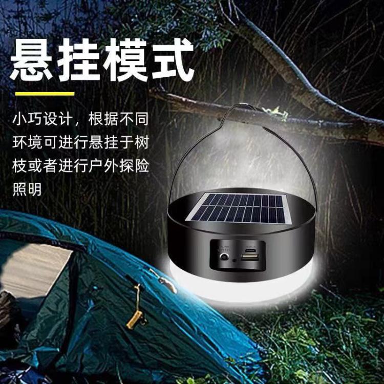露營燈 戶外LED太陽能充電式擺地攤燈超亮應急帳篷燈照明露營夜市燈~林之舍