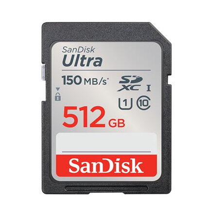 SanDisk ULTRA 512G SDXC【C10 讀取150MB/s】公司貨 記憶卡【中壢NOVA-水世界】【APP下單4%點數回饋】