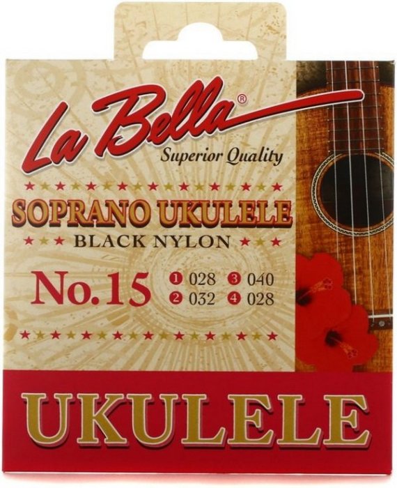 全新公司貨 La Bella No.15 Soprano 21吋烏克麗麗套弦(黑色尼龍弦)【唐尼樂器】