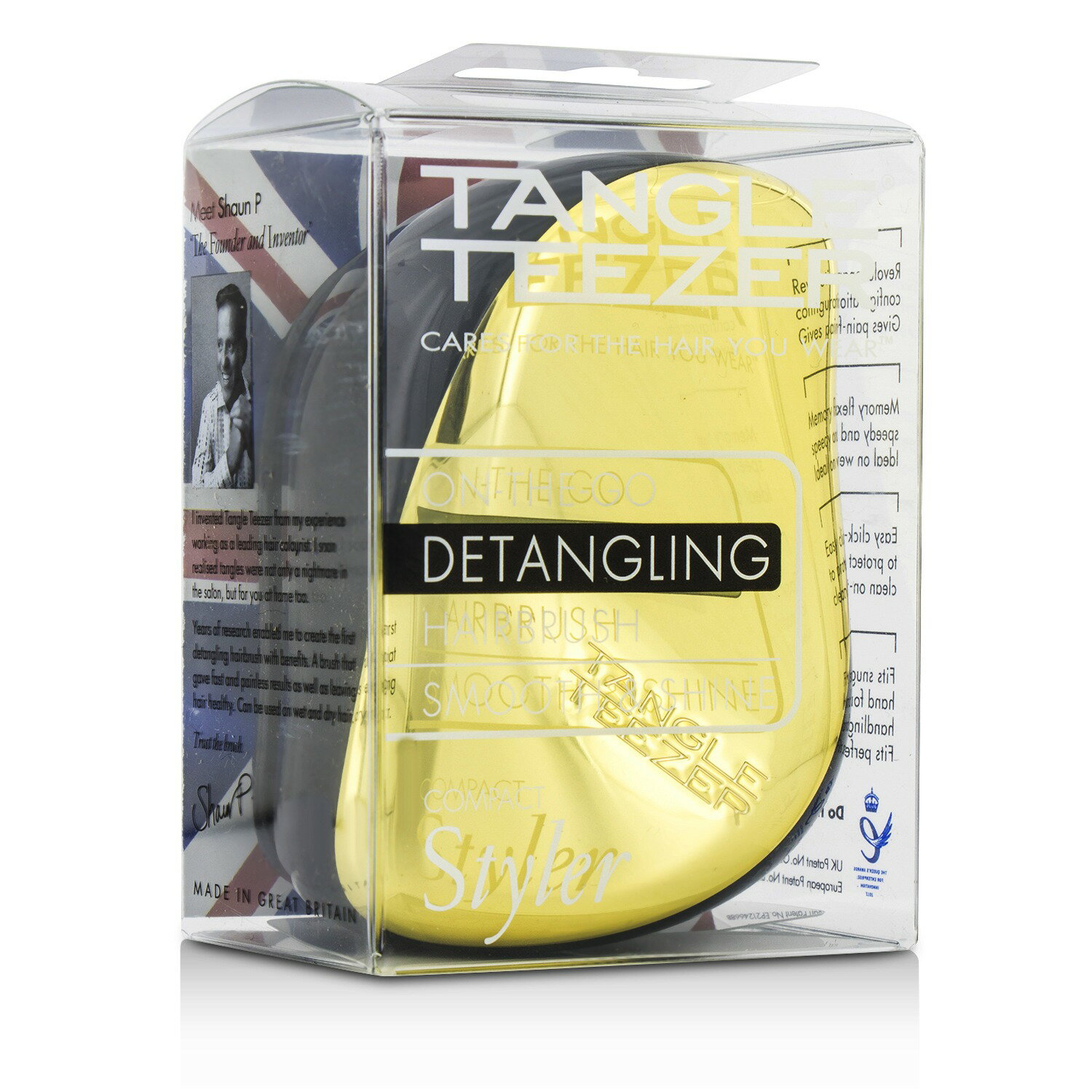 Tangle Teezer - 英國專利護髮梳 攜帶型順髮梳Compact Styler On-The-Go Detangling Hair Brush - # Gold Rush