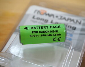 樂華 ROWA CANON NB-9L NB9L 副廠鋰電池 副電 充電電池【一年保固直接換新】【中壢NOVA-水世界】