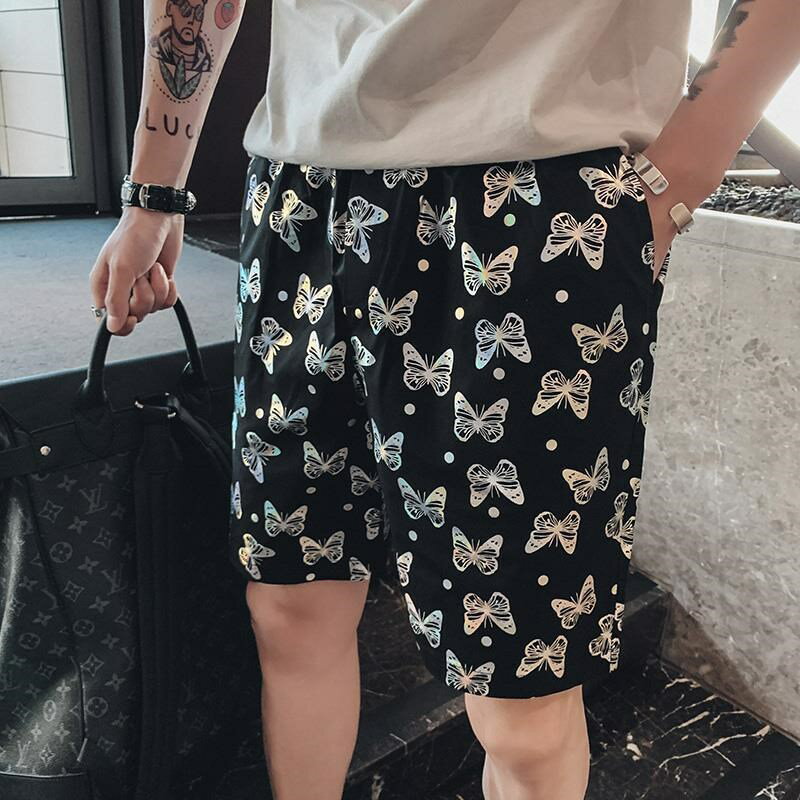 男士冰絲短褲夏季五分褲休閑褲子男潮流中褲潮牌速干沙灘男褲薄款 3