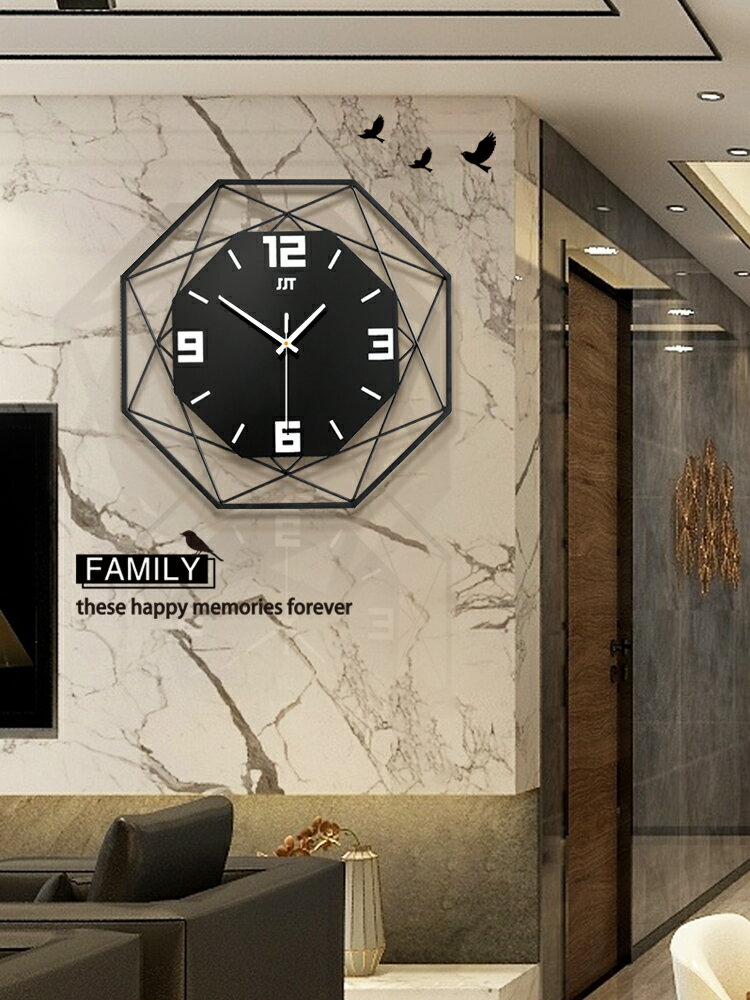 掛鐘 新品上市 北歐鐘表掛鐘客廳現代簡約時鐘個性創意時尚表家用大氣裝飾石英鐘 交換禮物