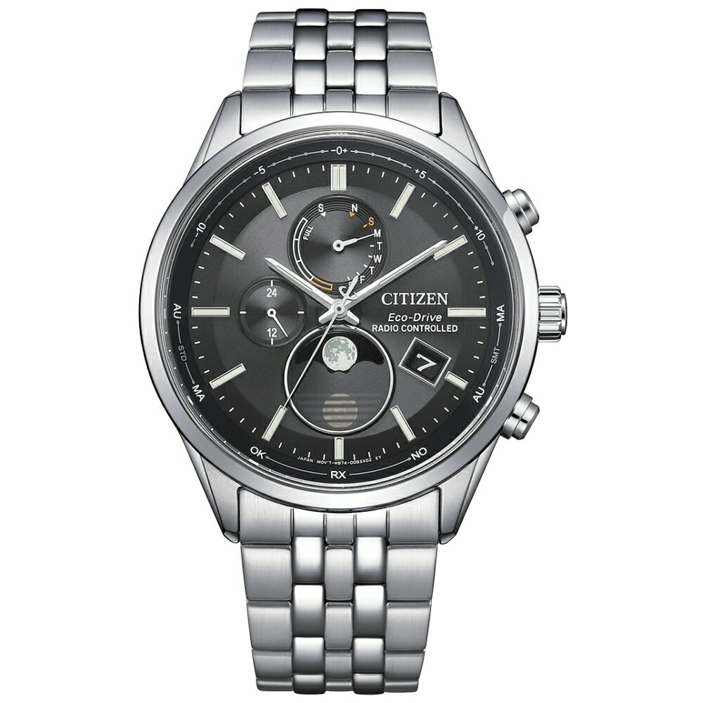 送禮首選★CITIZEN 星辰  萬年曆月相動能電波手錶 BY1030-50E 推薦 禮物 附提袋【全館滿額折價★APP下單點數4倍送】線上購買享_實體門市同步服務
