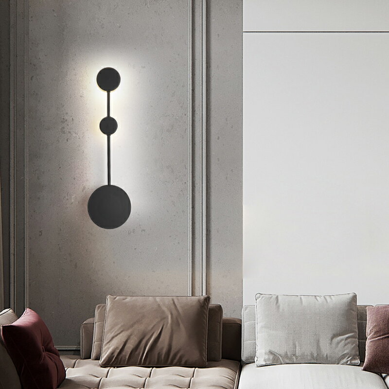 后現代輕奢設計師藝術壁燈北歐個性創意時尚極簡客廳臥室床頭燈具