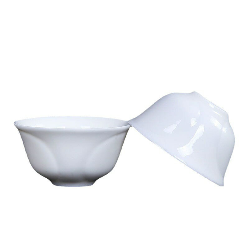 楓林宜居 蓋碗送茶杯8.8包郵)高白瓷蓋碗陶瓷純白蓋碗三才碗茶杯泡茶器