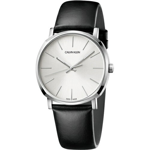 送禮首選★Calvin Klein CK紳士簡約三針皮帶腕錶(K8Q311C6)40mm 附提袋【全館滿額折價★APP下單點數4倍送】線上購買享 實體門市同步服務