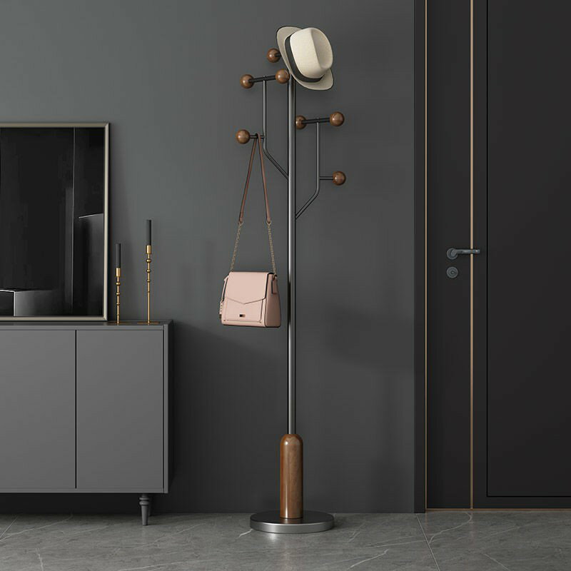 公司貨 附發票 免運 家用落地小型不銹鋼衣帽架室內房間掛衣服的架子臥室實木掛衣架