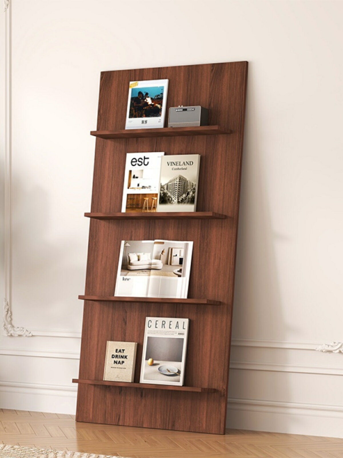 雜誌架 落地置物架 網紅落地雜志架簡約書報架繪本收納隱形書架落地裝飾雜志置物架【CM24351】