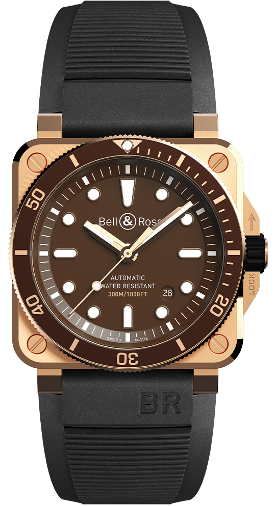 Bell & Ross 柏萊士 DIVER 青銅 限量 潛水機械腕錶(BR0392-D-BR-BR/SCA)-42mm-咖啡面皮革【刷卡回饋 分期0利率】【APP下單22%點數回饋】
