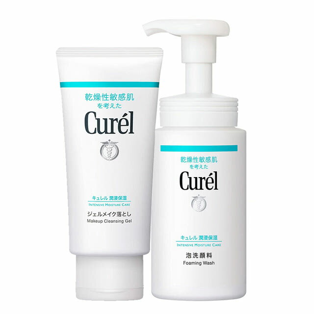 Curel 珂潤 卸妝蜜 潤浸保濕深層卸粧凝露130ml+ 潤浸保濕洗顏慕絲 150ml全新封膜效期2020【淨妍美肌】