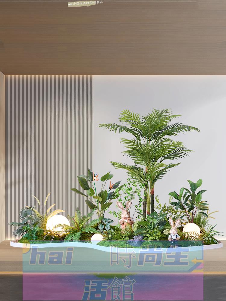 免運 可開發票 模擬綠植高階輕奢裝飾樹大型落地擺件室內戶外景觀仿生假植物造景