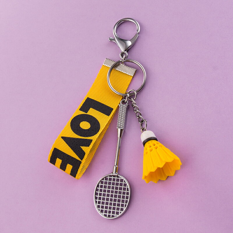 羽毛球鑰匙扣掛件創意個性可愛汽車鎖匙鏈圈環男士女款書包包掛飾