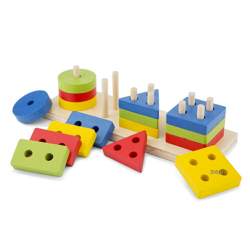 《荷蘭 New Classic Toys》幼幼幾何形狀堆疊玩具 東喬精品百貨