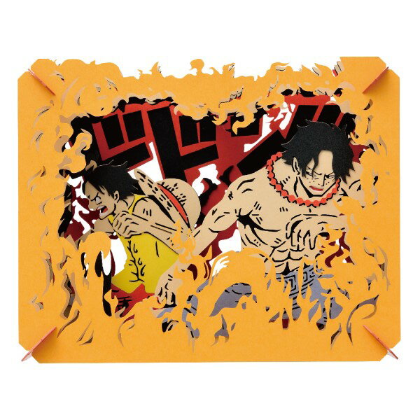 真愛日本 航海王 立體紙劇場 魯夫與艾斯並肩戰鬥 紙劇場 立體模型 DIY手作 禮物 收藏