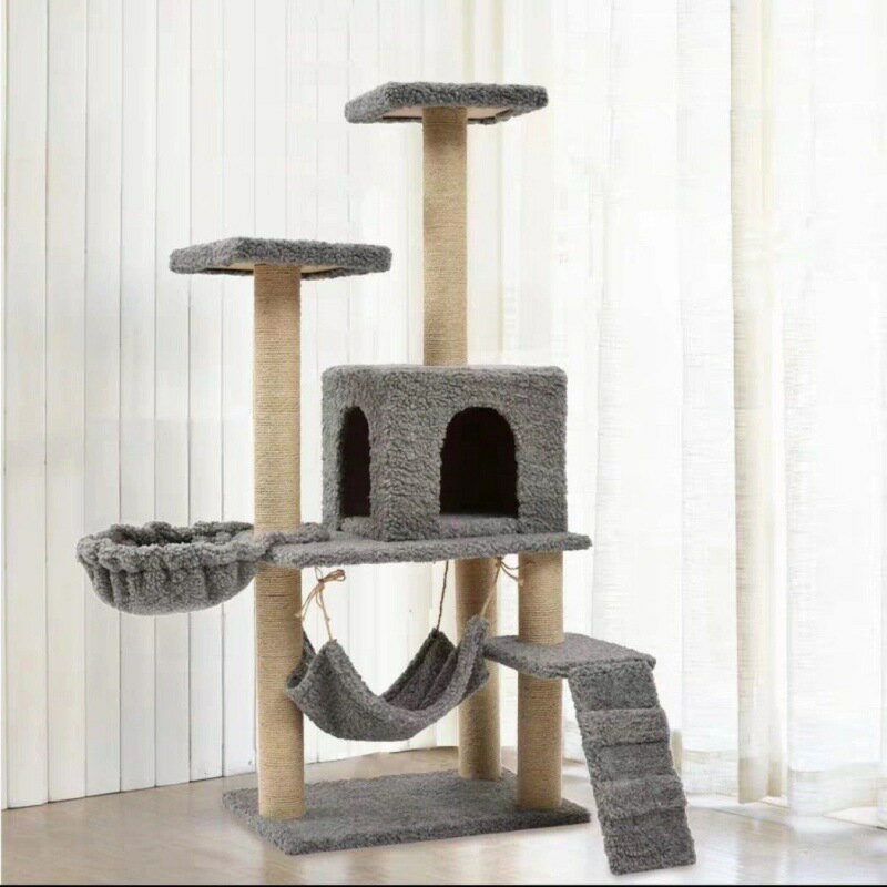 貓抓板 爬架材料劍麻大型樹窩玩具跳臺架子抓板抓柱用品