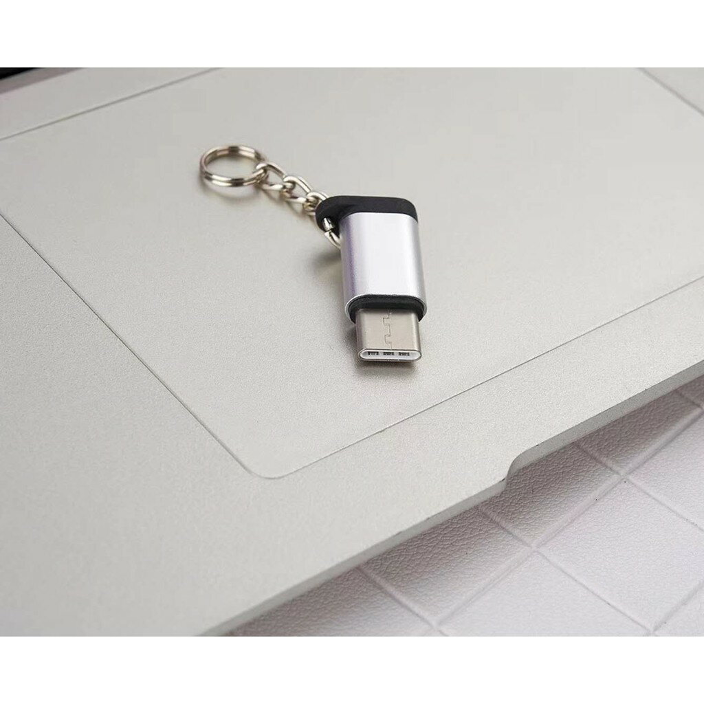 Micro usb 轉 Type C 轉接頭 V8 轉接器 支援USB3.1 傳輸 充電 金屬 掛飾 4