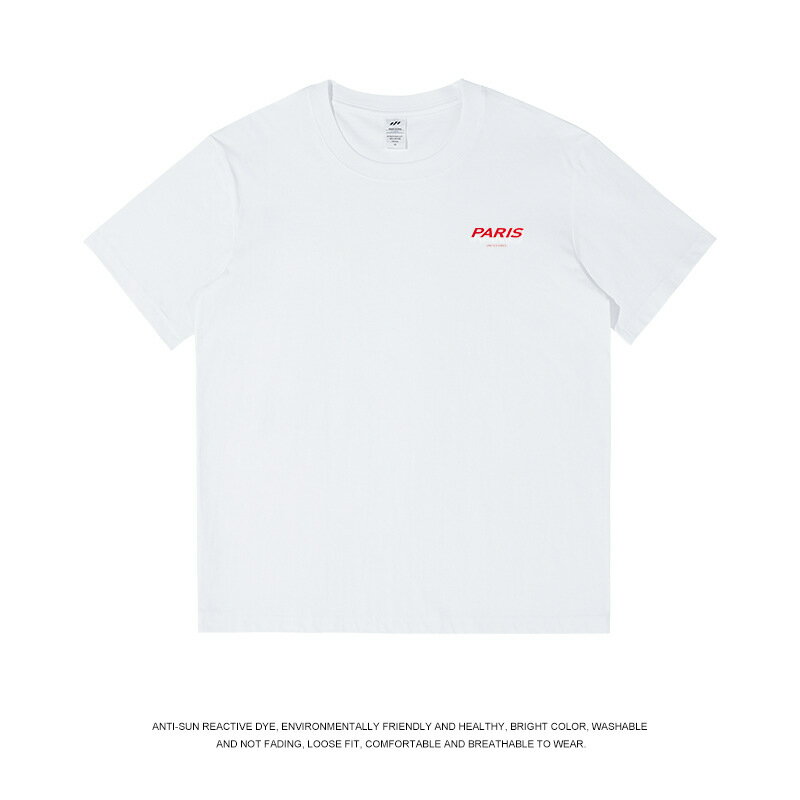 【喜挖】美式街頭嘻哈男生t恤字母印花純棉短袖夏季潮流設計感男裝半袖衫 0