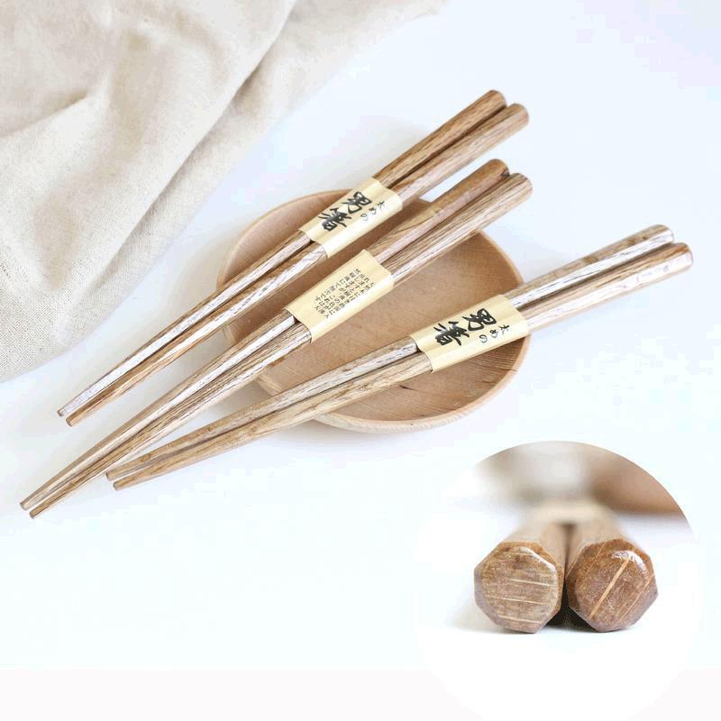 鐵木筷子家用木質無漆無蠟日式尖頭防滑高檔實木原木精致高端餐具