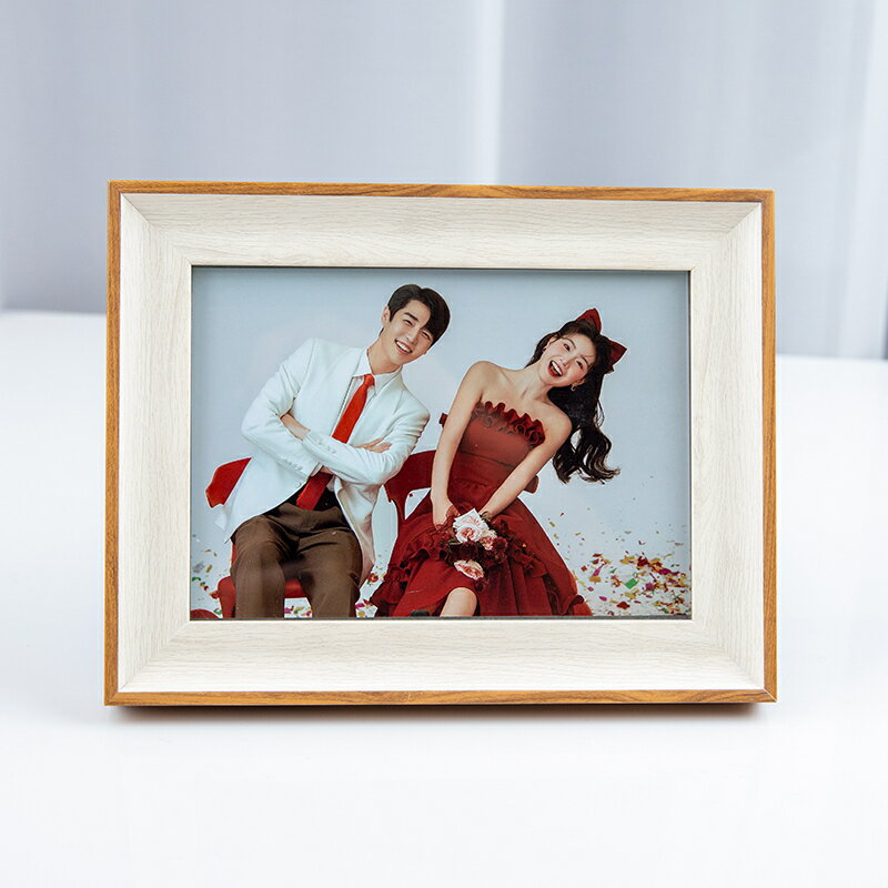 相框擺臺照片定製diy情侶相片婚紗照結婚照列印加高級感相冊擺件/相框/畫框/相簿框/照片框/相片框