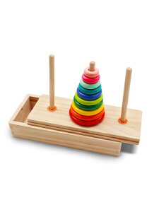 兒童羅塔玩具 漢諾塔木製10層8層十益智兒童漢羅塔玩具小學生思維訓練比賽專用5【MJ194271】