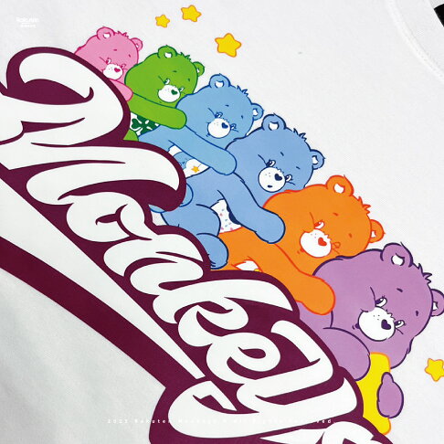 Rakuten Monkeys × Care Bears™ - 全小熊短T(白) 2