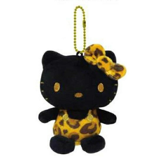 【震撼精品百貨】Hello Kitty_凱蒂貓~日本Sanrio三麗鷗 KITTY絨毛玩偶吊飾-豹紋款*60462