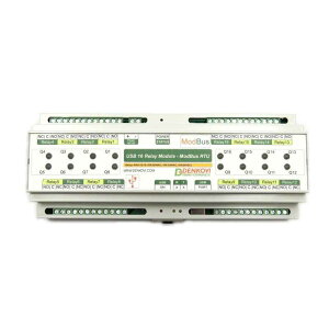 Denkovi USB 繼電器模塊 24VDC 16 Relay Module ModBus RTU Timers DIN Rail Box [2美國直購]
