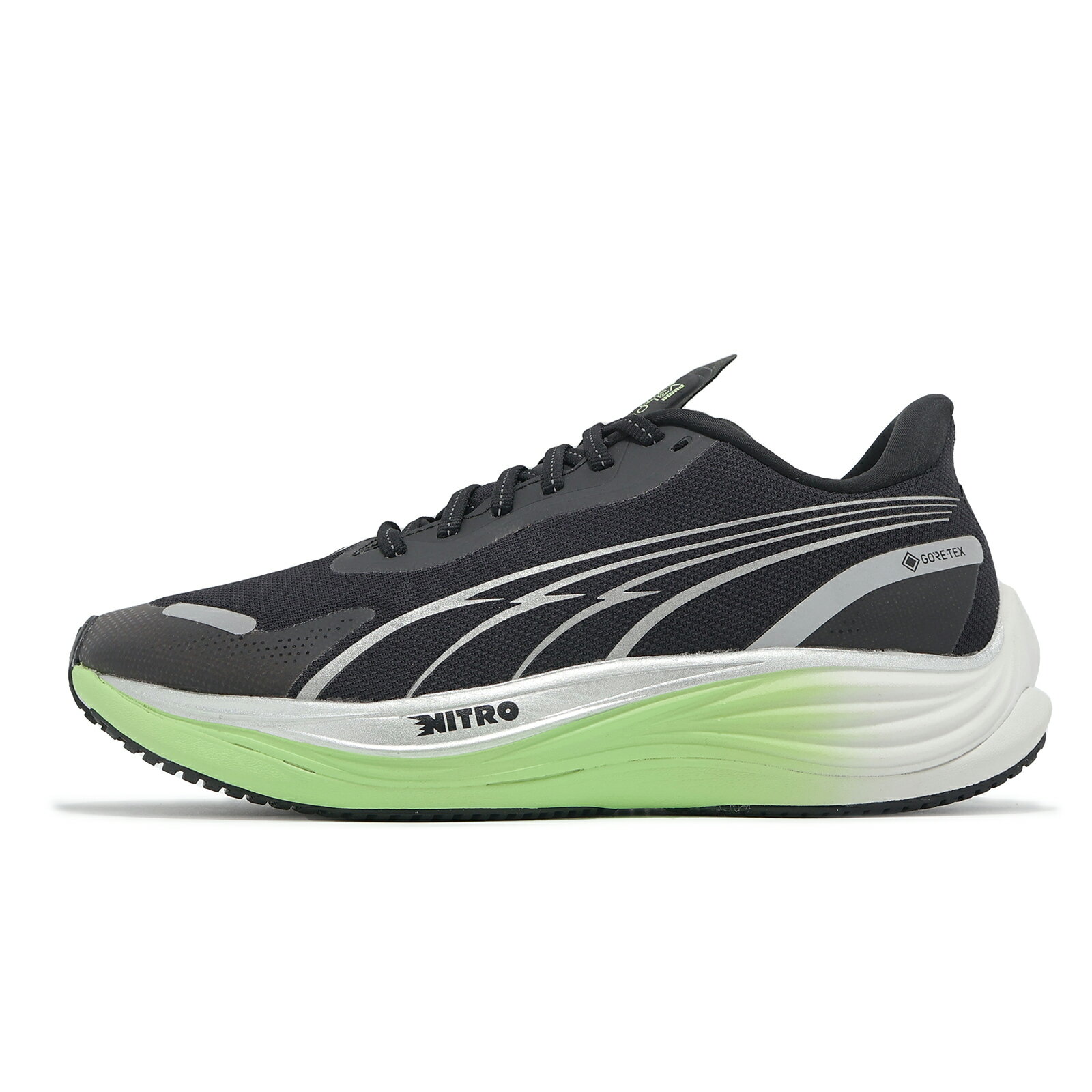 Puma 慢跑鞋 Velocity Nitro 3 GTX Wns 女鞋 黑白 防水 氮氣中底 運動鞋