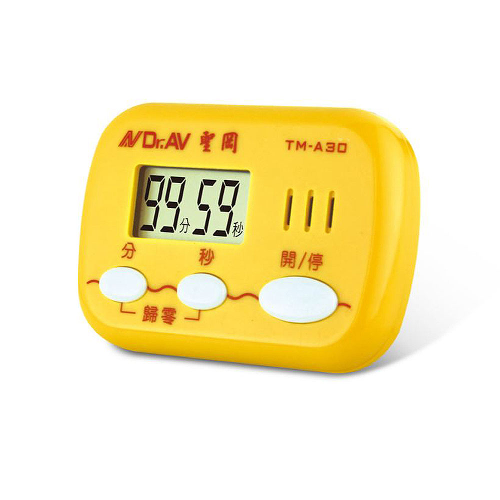 【聖岡科技Dr.AV】TM-A30美式炫彩 橢圓形95分貝 倒時器(倒數 計時器 正計時 響鈴60秒 大按鍵 磁吸/立/掛)