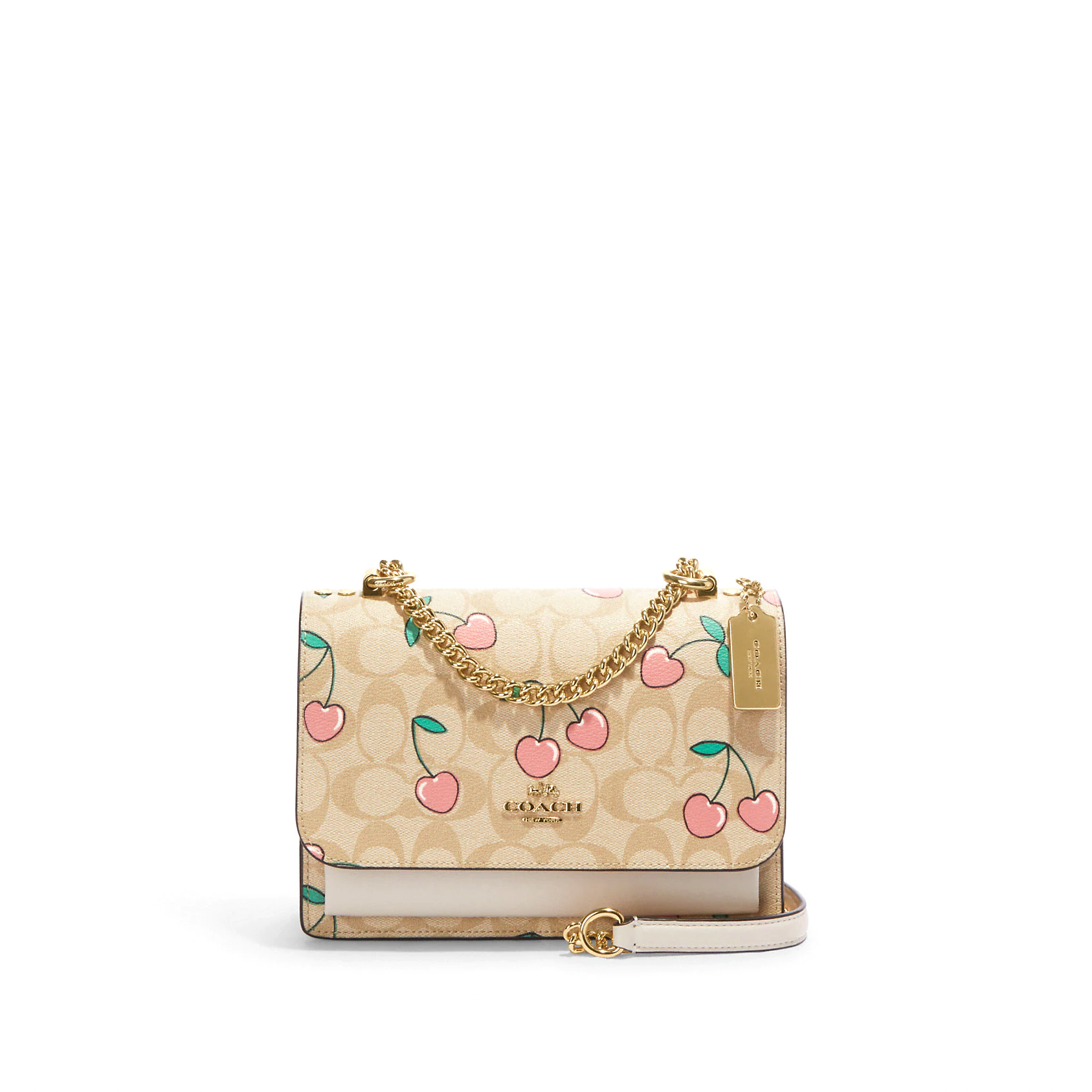 精選★COACH  Klare 22 小號愛心櫻桃印花斜背包 CE610(現貨出清90%OFF)~【夏日美包★菲尼斯 國際精品↘3折起】