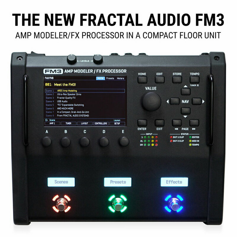 Fractal Audio FM3 超強大錄音室級電吉他綜合效果器(另有 Axe-Fx III)【唐尼樂器】