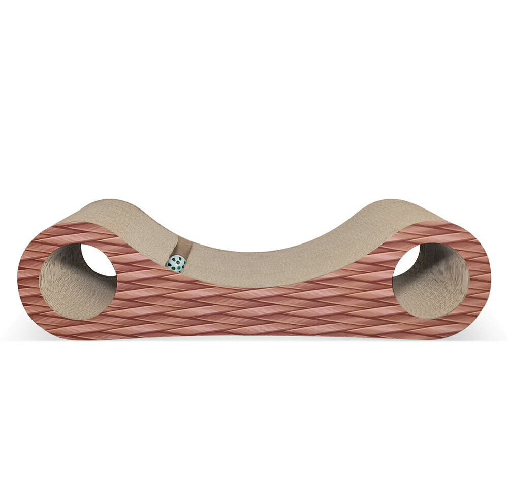 【台灣現貨】高密度高硬度貓抓板 耐抓耐磨貓沙發 貓睡墊貓沙發 雙洞帶鈴鐺貓玩具 4