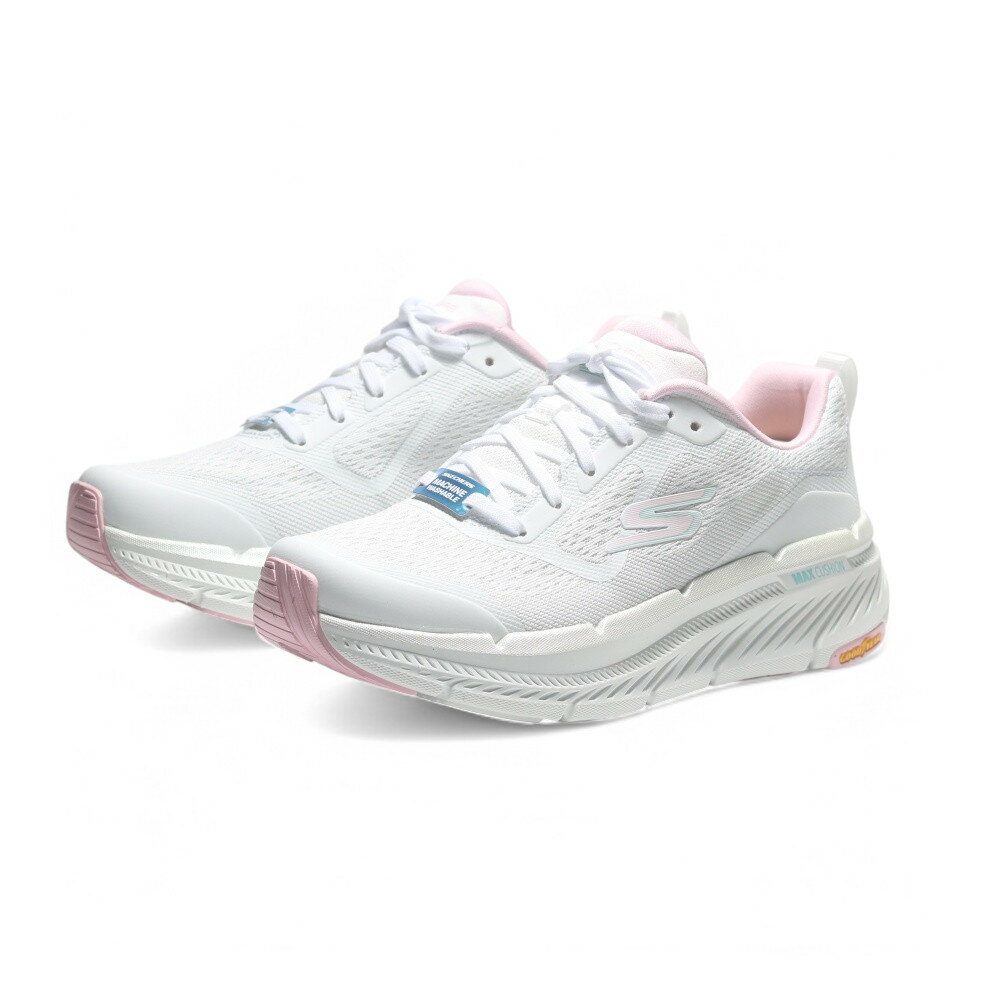 【滿千折百】SKECHERS 慢跑鞋 MAX CUSHIONING 2.0 白粉 固特異 支撐 女 129700WPK