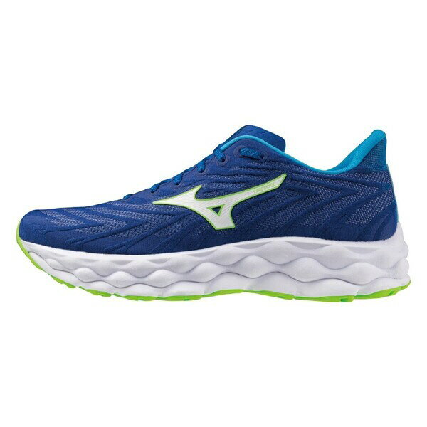 Mizuno Wave Sky 8 [J1GC240253] 男 慢跑鞋 彈力 支撐 緩震 美津濃 藍 綠