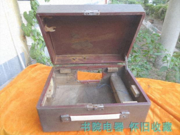 海燕713手搖電唱機木殼 懷舊收藏老留聲機唱片機電唱機維修配件