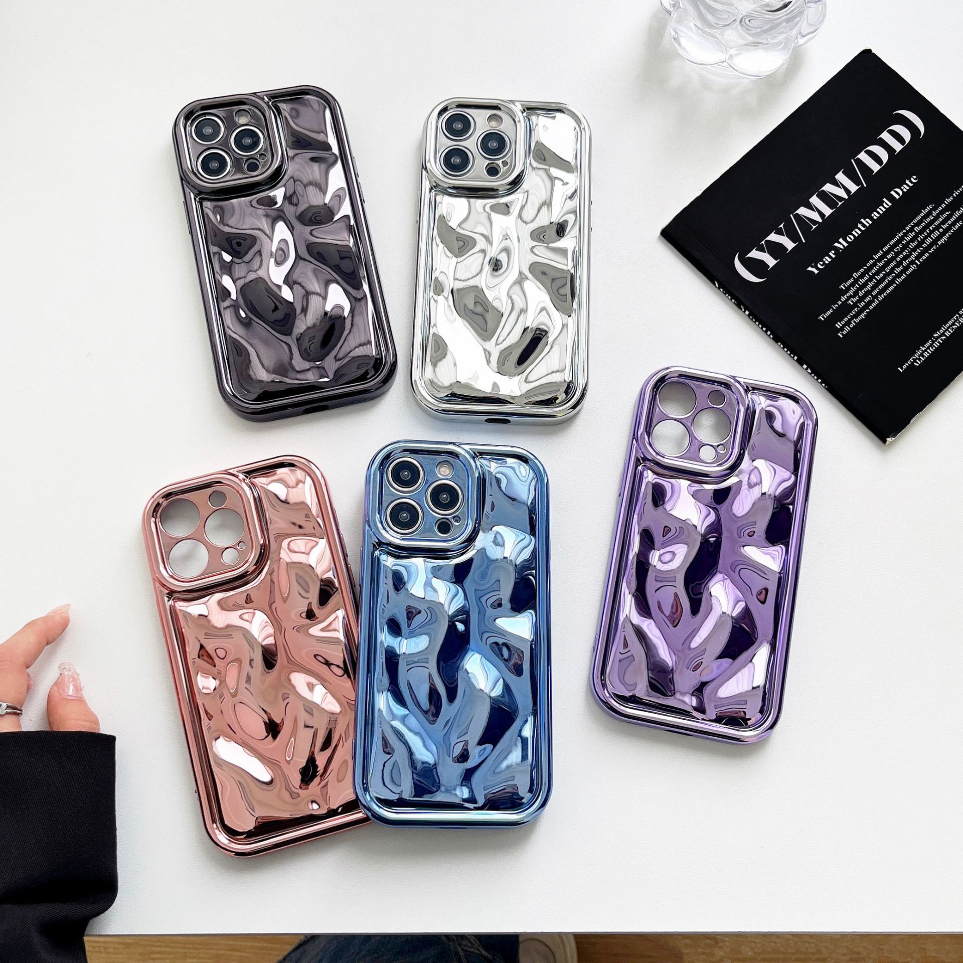 電鍍隕石紋適用iPhone14pro max手機殼蘋果15新款12/13小眾高級感416
