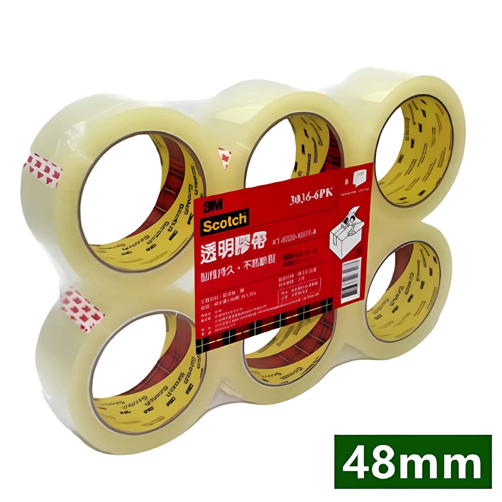 3M Scotch 48mm*40Y 透明膠帶 膠帶  裝箱 封箱膠帶 (6入)
