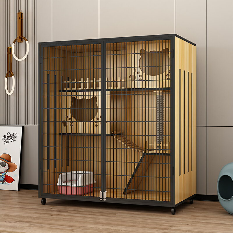 【貓籠】貓別墅貓籠子貓柜貓屋家用貓舍雙層寵物房室內超大自由空間貓咪窩