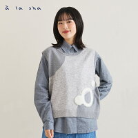 a la sha 拼色緹花針織背心 a la sha 拼色緹花針織背心