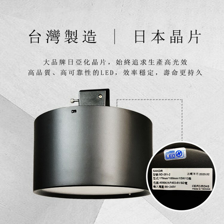 臺灣製造 日本晶片 軌道筒燈 獨家特製 15W 20W LED 軌道燈 大圓筒