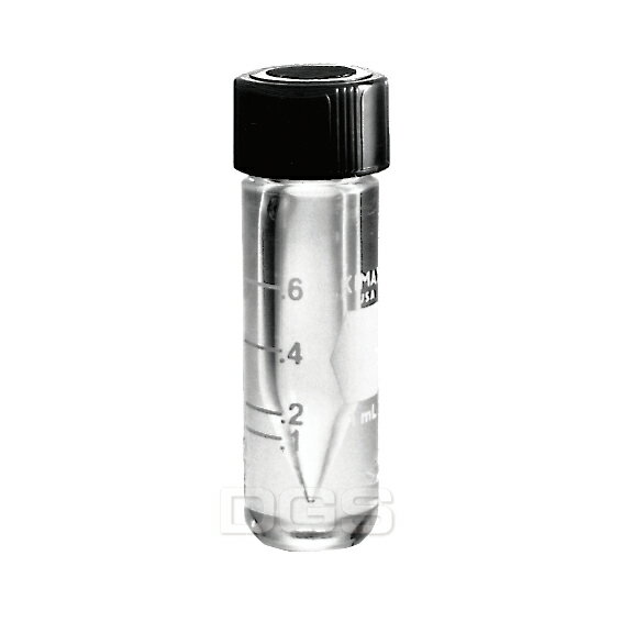 《KIMBLE》微量樣本瓶 中孔蓋 Micro-Vial, Screw Thread, with Open Top Closure, PTFE-Silicone Septum, Graduated