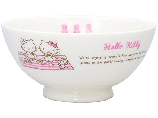 大賀屋 HelloKitty 碗 餐具 陶瓷 陶瓷餐具 小碗 粉 三麗鷗 KT 凱蒂貓 日本製 正版授權 T00110132