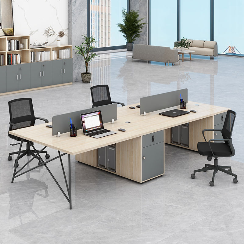 免運 辦公桌 辦公屏風卡座工位職員桌椅組合簡約現代四4六6雙人位辦公室財務桌-快速出貨