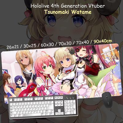 正品 Vtuber hololive 萌娘 角卷綿芽 滑鼠墊 二次元 超大滑鼠墊 桌墊