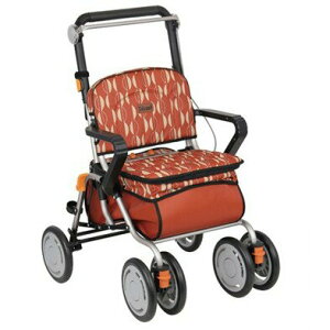 日本幸和TacaoF標準型步行車R127(橘色北歐風)帶輪型助步車/步行輔助車/散步車/助行椅