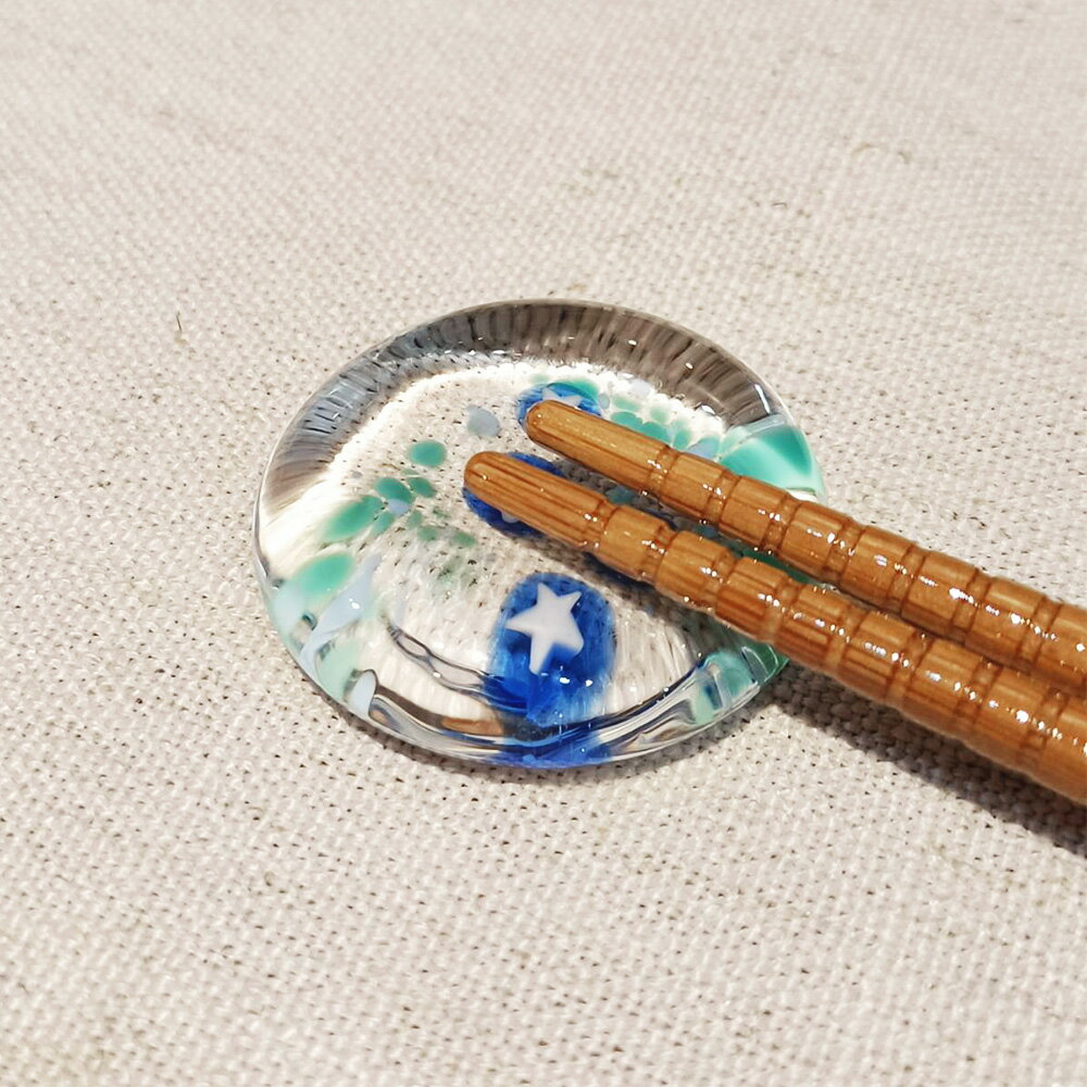 日本津輕琉璃夏季筷架-朝顏 夏季 筷架 送禮 小物 日本製 手工製