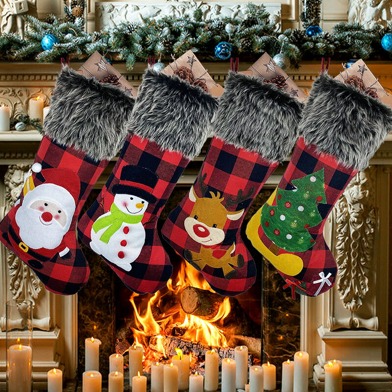 聖誕襪子禮物袋聖誕節裝飾用品聖誕襪套聖誕掛件禮品袋