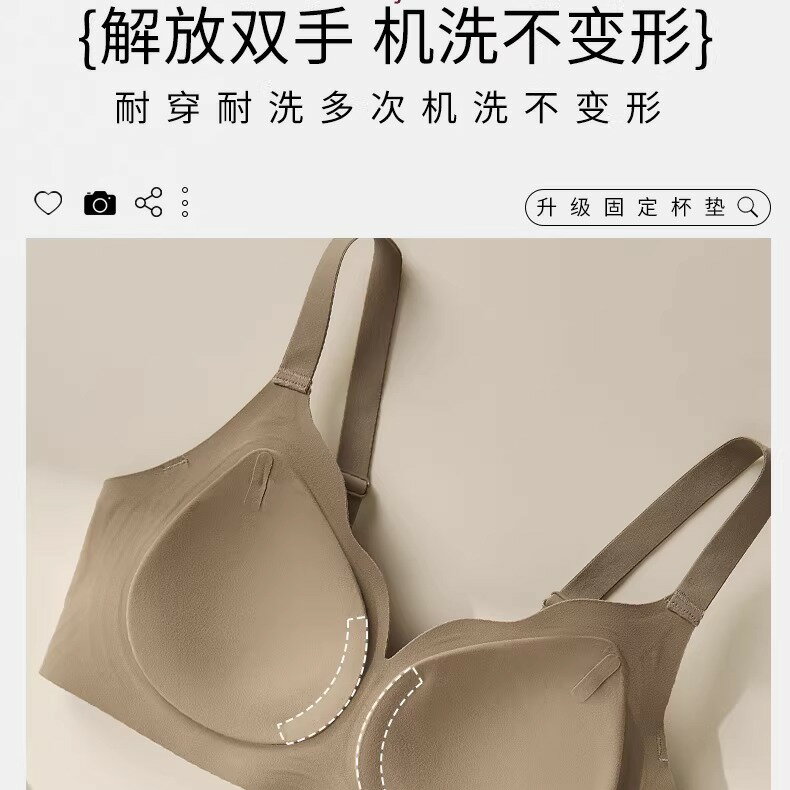 羅紋磨毛提拉內衣環保固定杯軟支撐聚攏收副奶無痕無鋼圈胸罩SXJ
